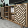 Hanah Home Mueble para TV Inci - Walnut, Cream